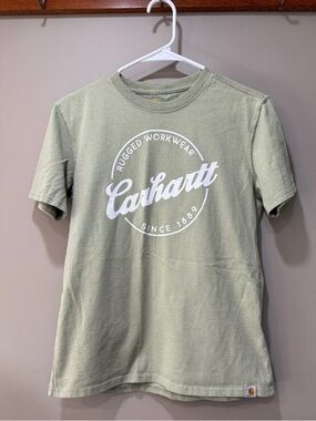 Carhartt Sage Green Short-Sleeve Logo Tee